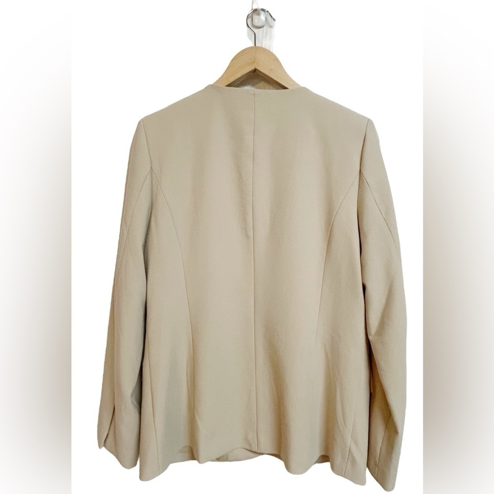 Jason Wu Blazer Light Khaki Gold Buttons Viscose Blend Size 10 NWT - Picture 3 of 5
